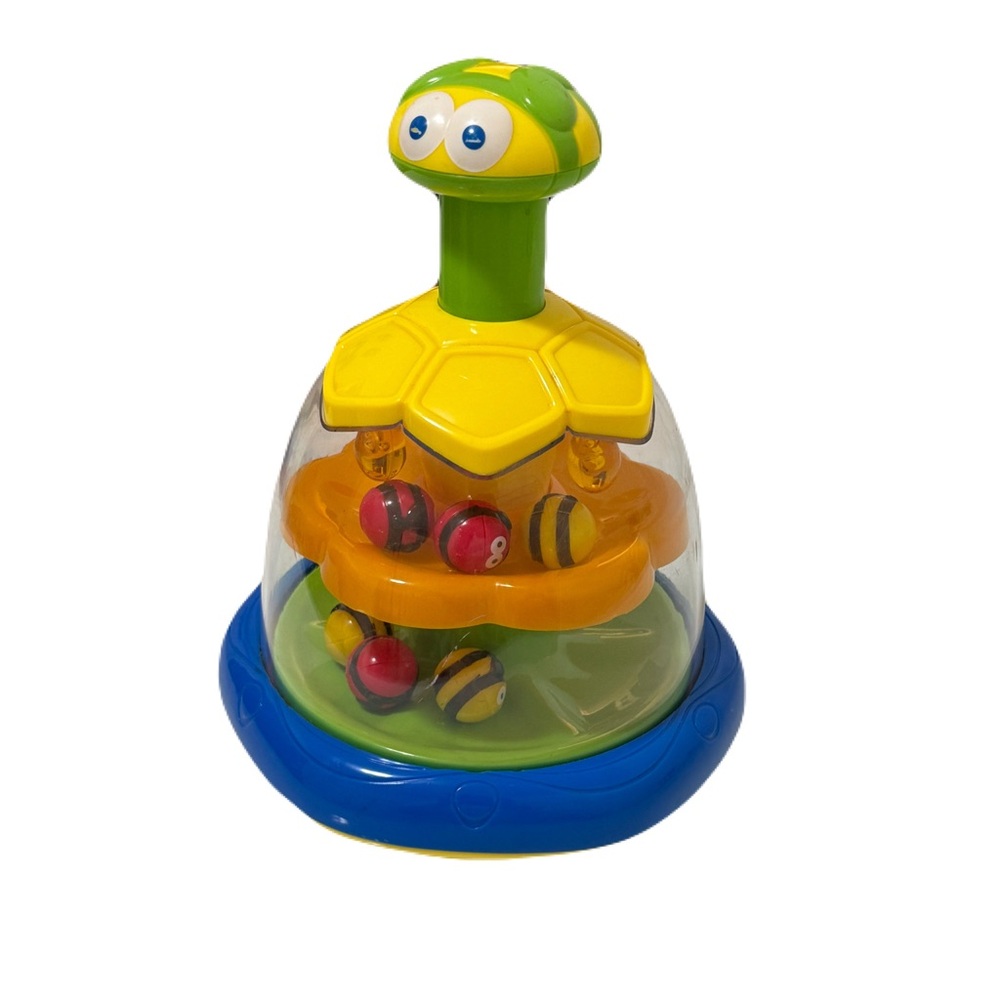 ❤️3 for $12 ❤️HAP-P-KID Busy Bee Push & Spin Activity Top Spinner Little Learner